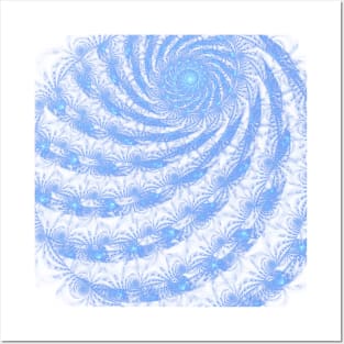 Blue Spirals Posters and Art